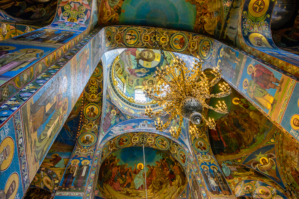 #St Petersburg # Church of Spilled Blood # Ceiling mosaics #Russia